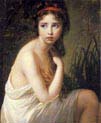 the artist's daughter as the bather